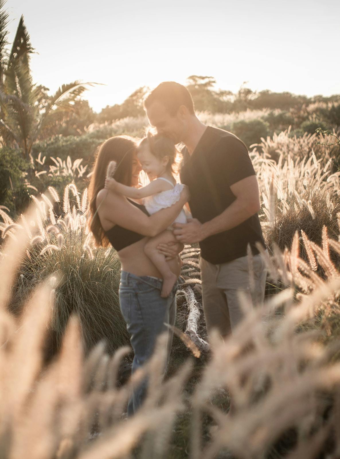 Oahu family photography for natural and romantic engagement sessions